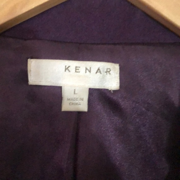 -Women’s Kenar wool blend coat purple Size Large - Picture 4 of 8